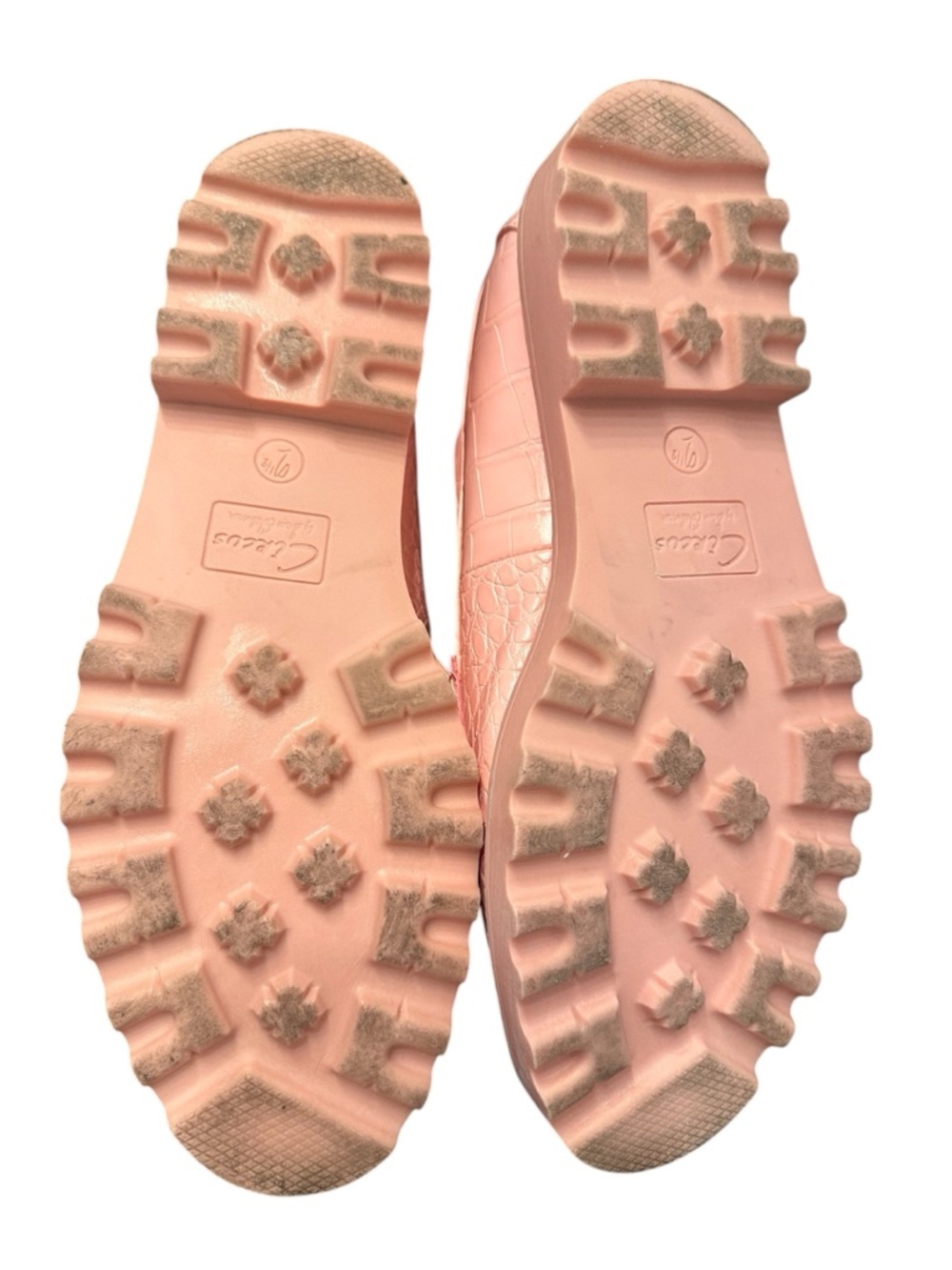 Circus by Sam Edelman Women's Pink Croc-Embossed Loafers with Gold Hardware 9.5 - Picture 5 of 6